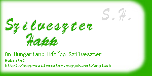 szilveszter happ business card